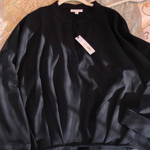 Black oversized blouse